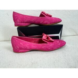 Daniel Green Vintage Pink Satin Brocade Lounging Shoe SZ 7 Modern Royalty